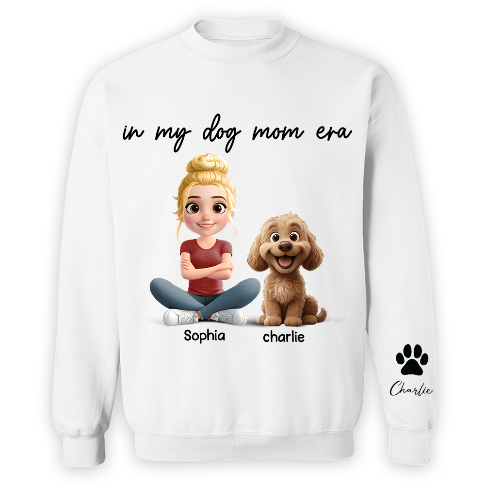 In My Dog Mom Era - Personalized Shirt, Gift For Dog Mom, Dog Mama, Dog Lovers Gift T1807