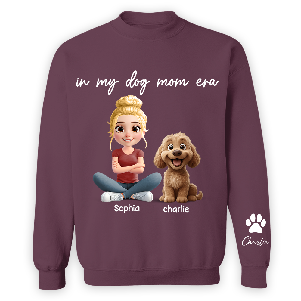 In My Dog Mom Era - Personalized Shirt, Gift For Dog Mom, Dog Mama, Dog Lovers Gift T1807