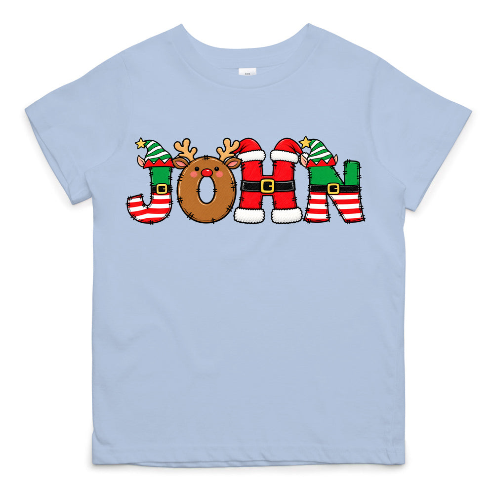 Christmas Name Shirt Monogram Matching Family Tee Christmas 2026 T-Shirt Holiday Custom Family Christmas T-Shirt Xmas Tee With Name Hv01