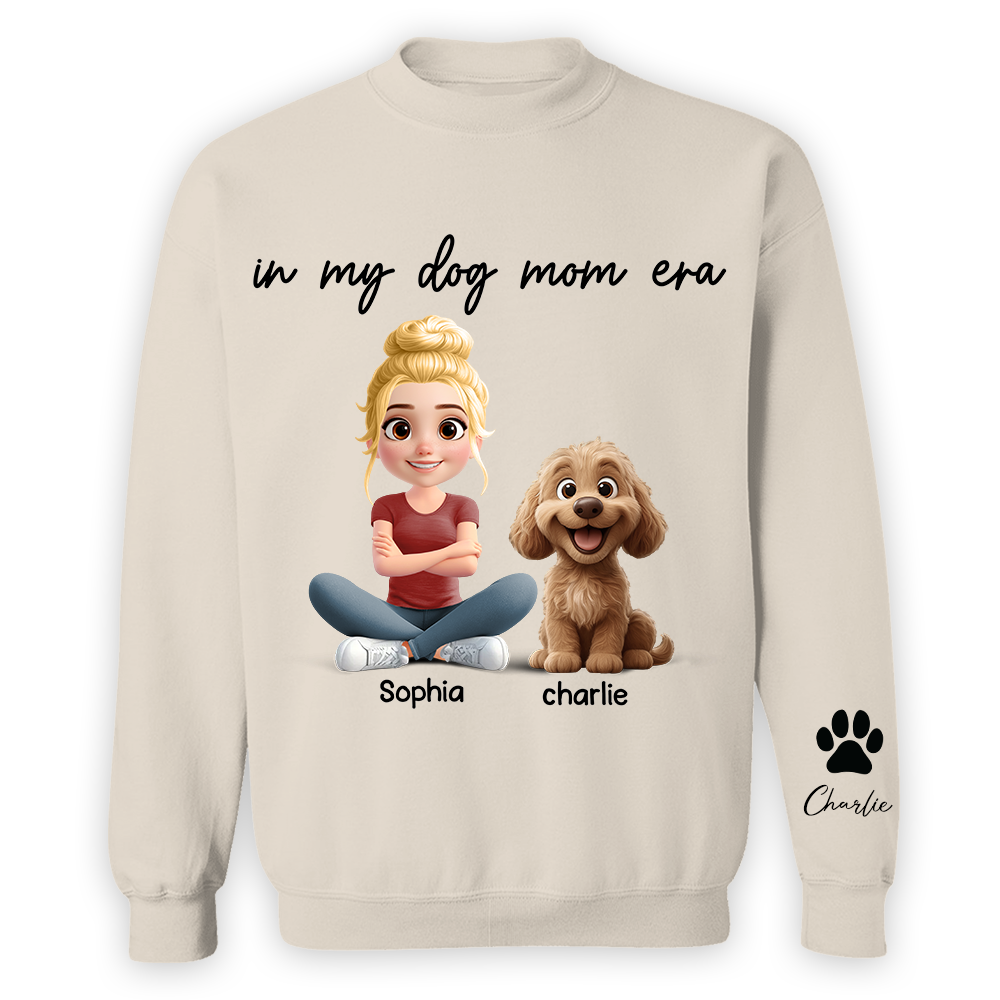 In My Dog Mom Era - Personalized Shirt, Gift For Dog Mom, Dog Mama, Dog Lovers Gift T1807
