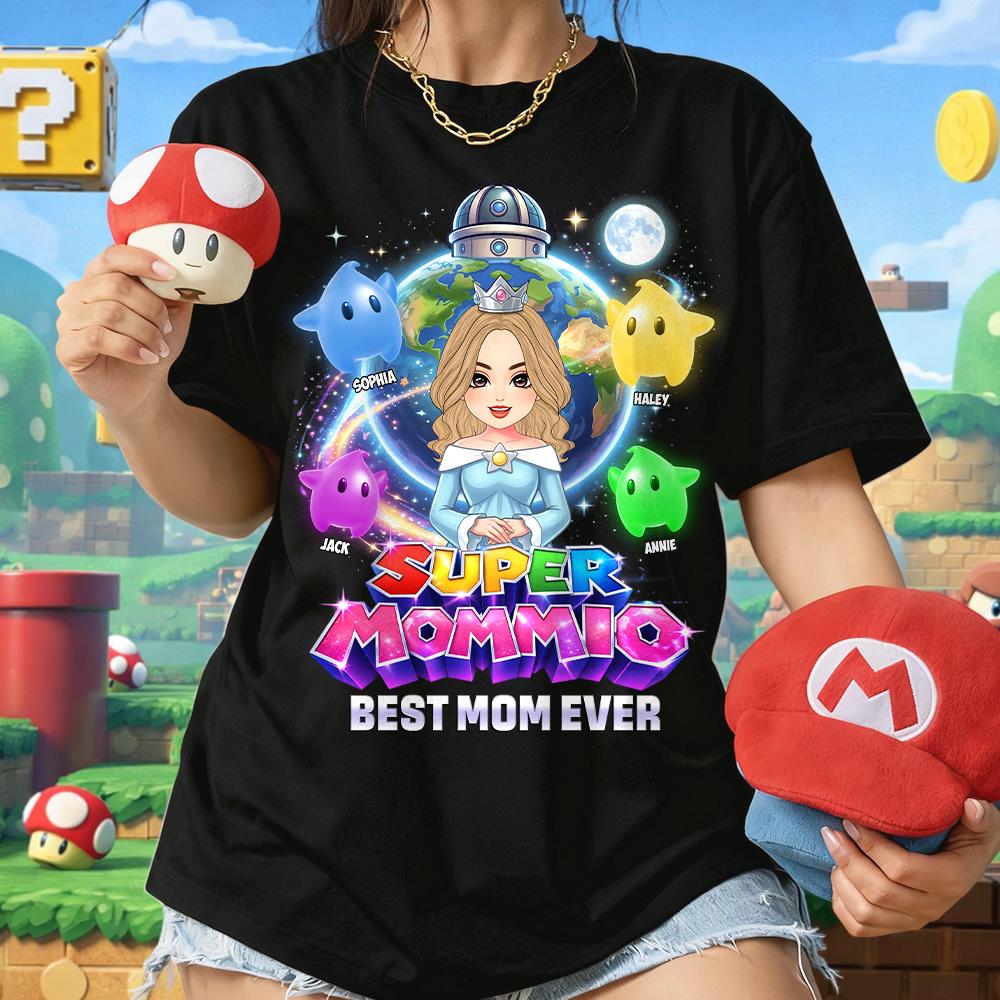 Super Mommio Custom Shirt, Gift For Mom, Mother's Day L0411 Hv01