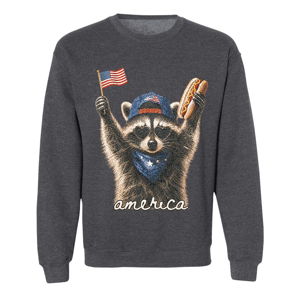 Custom Photo Pet, Feral & Free Racoon Shirt, 4th of July Shirt, USA Independence Day Shirt, Funny Raccoon Tee, Patriotic Shirt, July 4th Gift Nh00