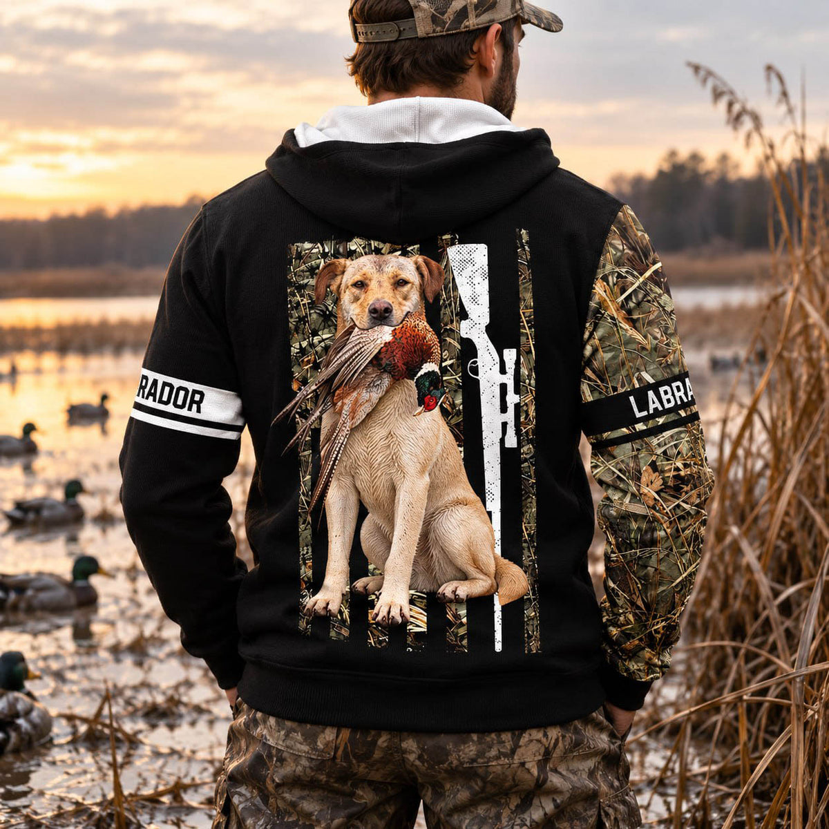 Custom Photo Hunting Dog Hoodie - Gift for Hunter A2110 Pt99
