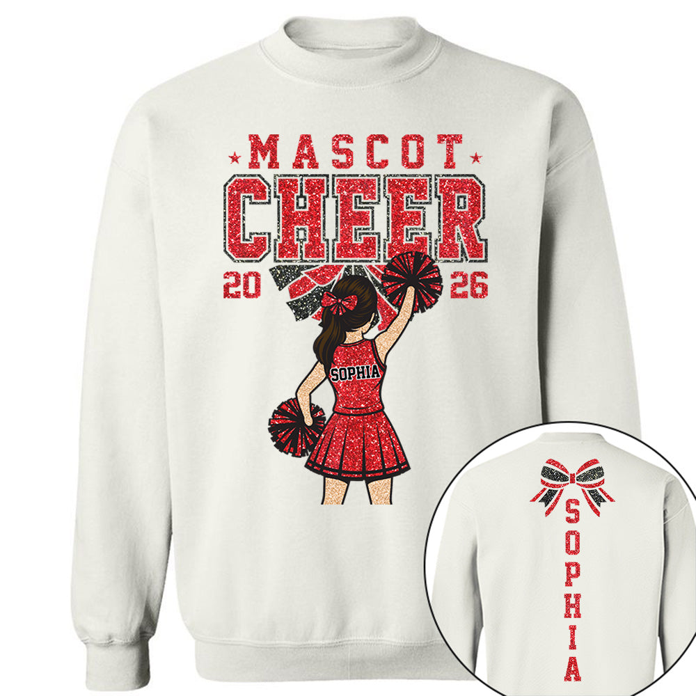 Personalized Cheerleader Shirt - Custom Cheer Team Name T-Shirt, Cheer Game Day Shirt for Mom Na02 VH01