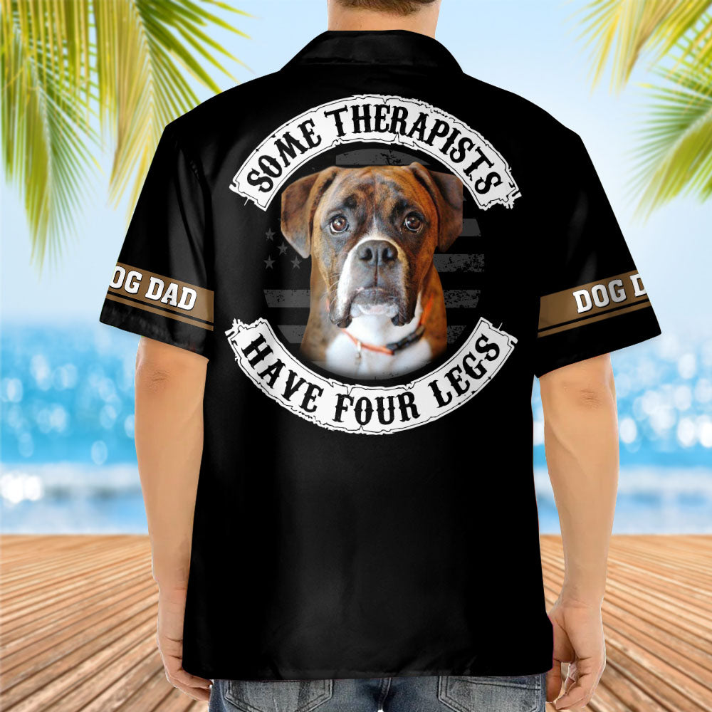 Some Therapists Have Four Legs, Personalized Shirt Custom Photo Gift For Dog Lovers T1807