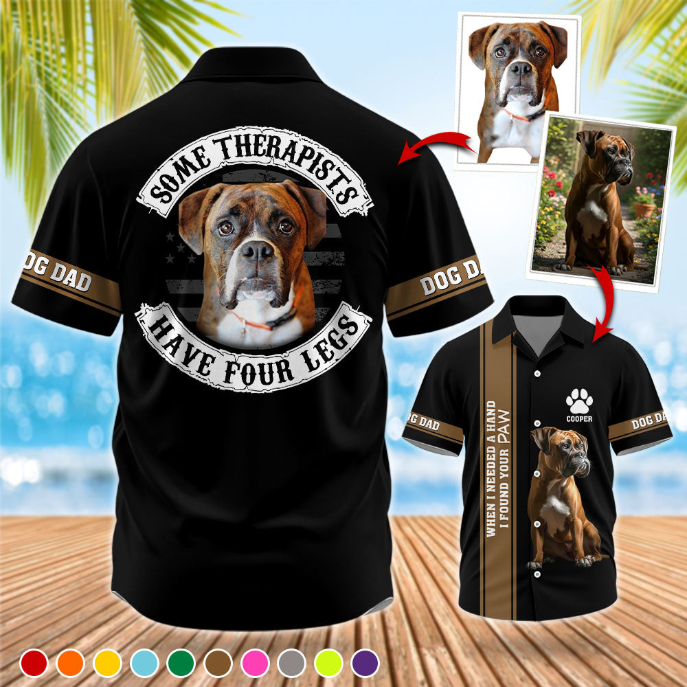 Some Therapists Have Four Legs, Personalized Shirt Custom Photo Gift For Dog Lovers T1807