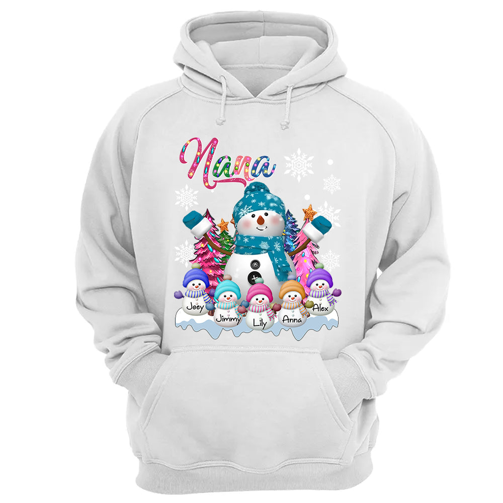 Grandma Snowman & Kid Christmas Tree Personalized Shirt Vr2 Nh00