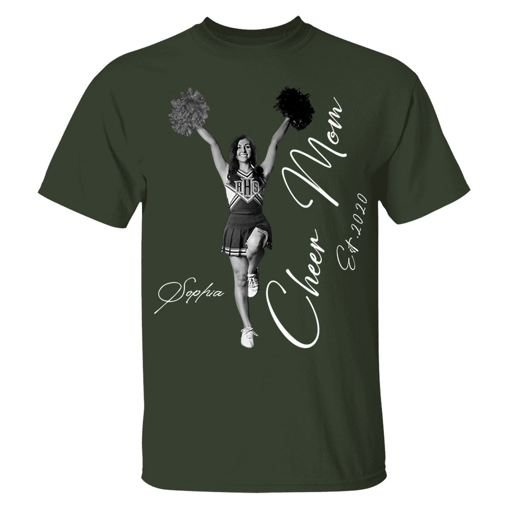 Cheer Mom -I'll Always Be Your Biggest Fan - Washed Tee Retro Bootleg Shirt For Cheerleading Vr2 Na02 Li29