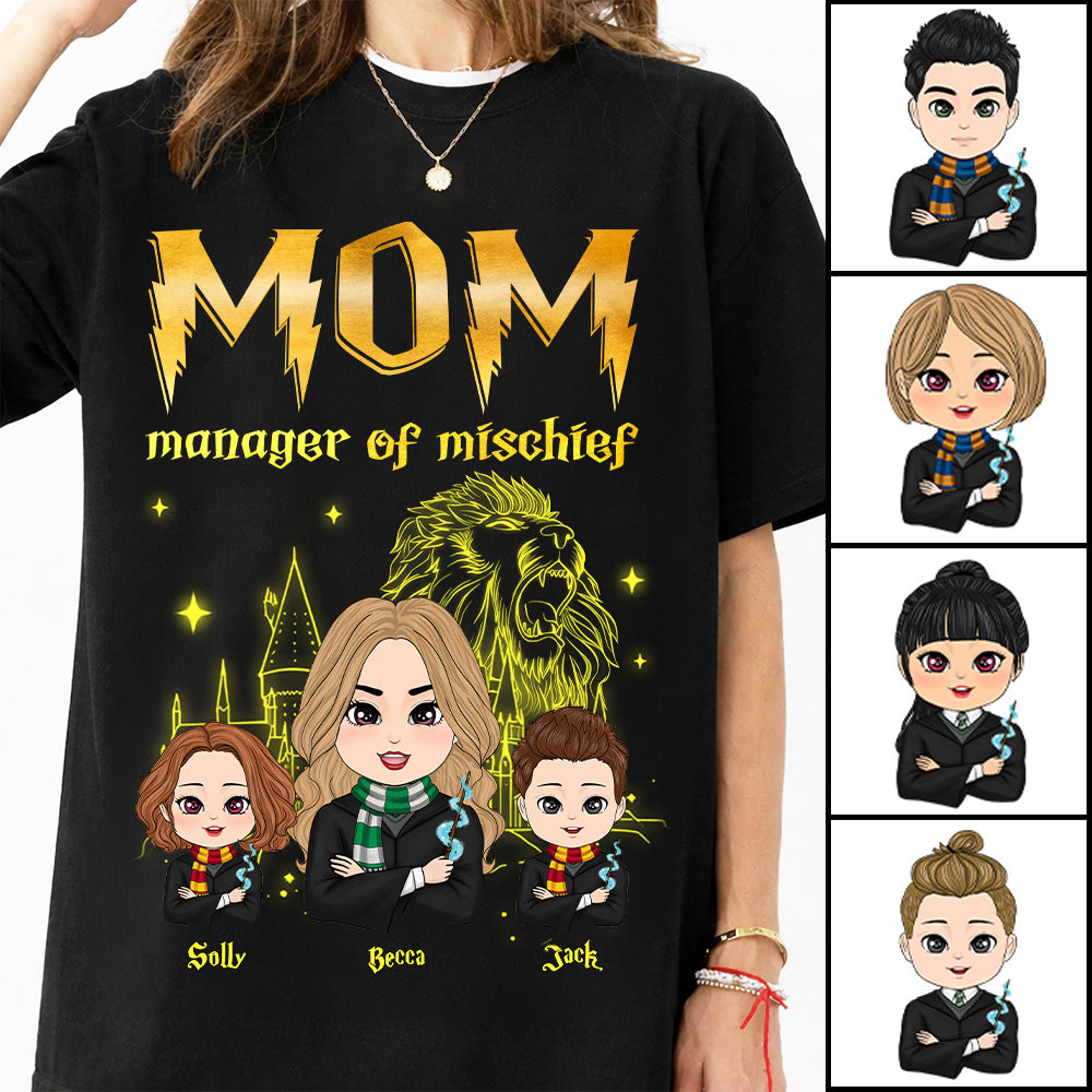 Mom Manager Of Mischief Customized Shirt, Gift For Mother's Day L0411