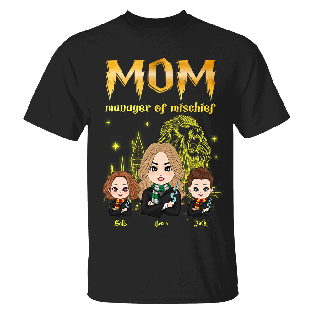 Mom Manager Of Mischief Customized Shirt, Gift For Mother's Day L0411