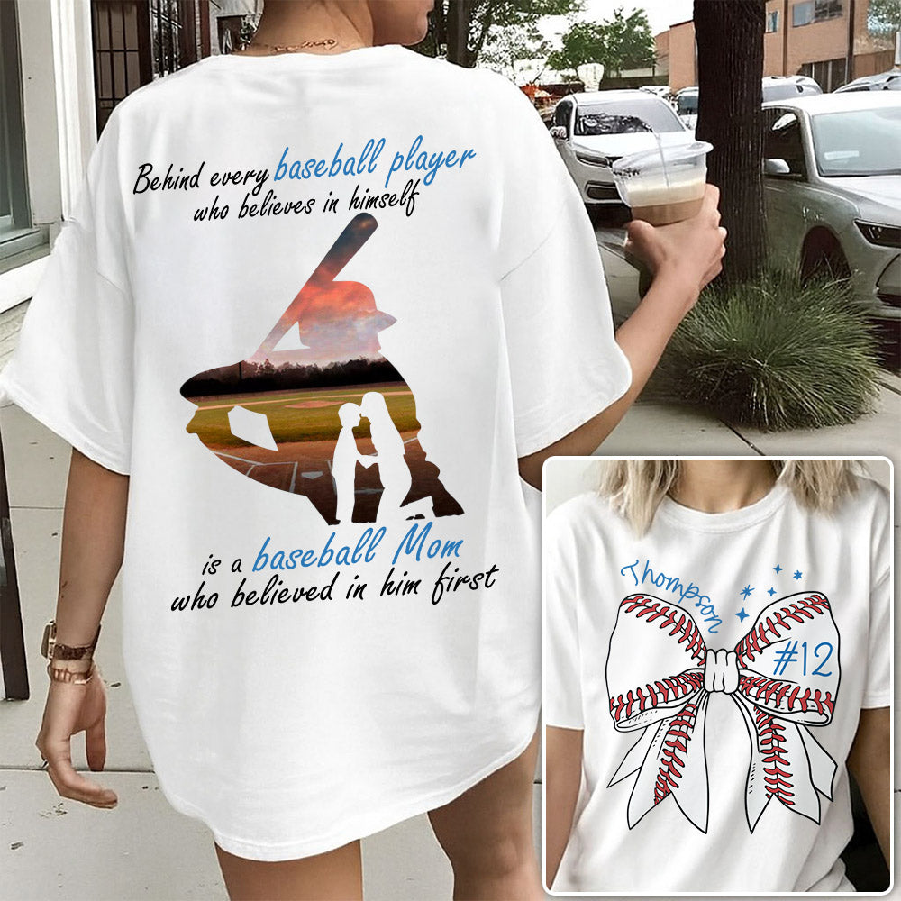 Behind Every Baseball Player Shirt - Personalized Shirt For Baseball Family A2110