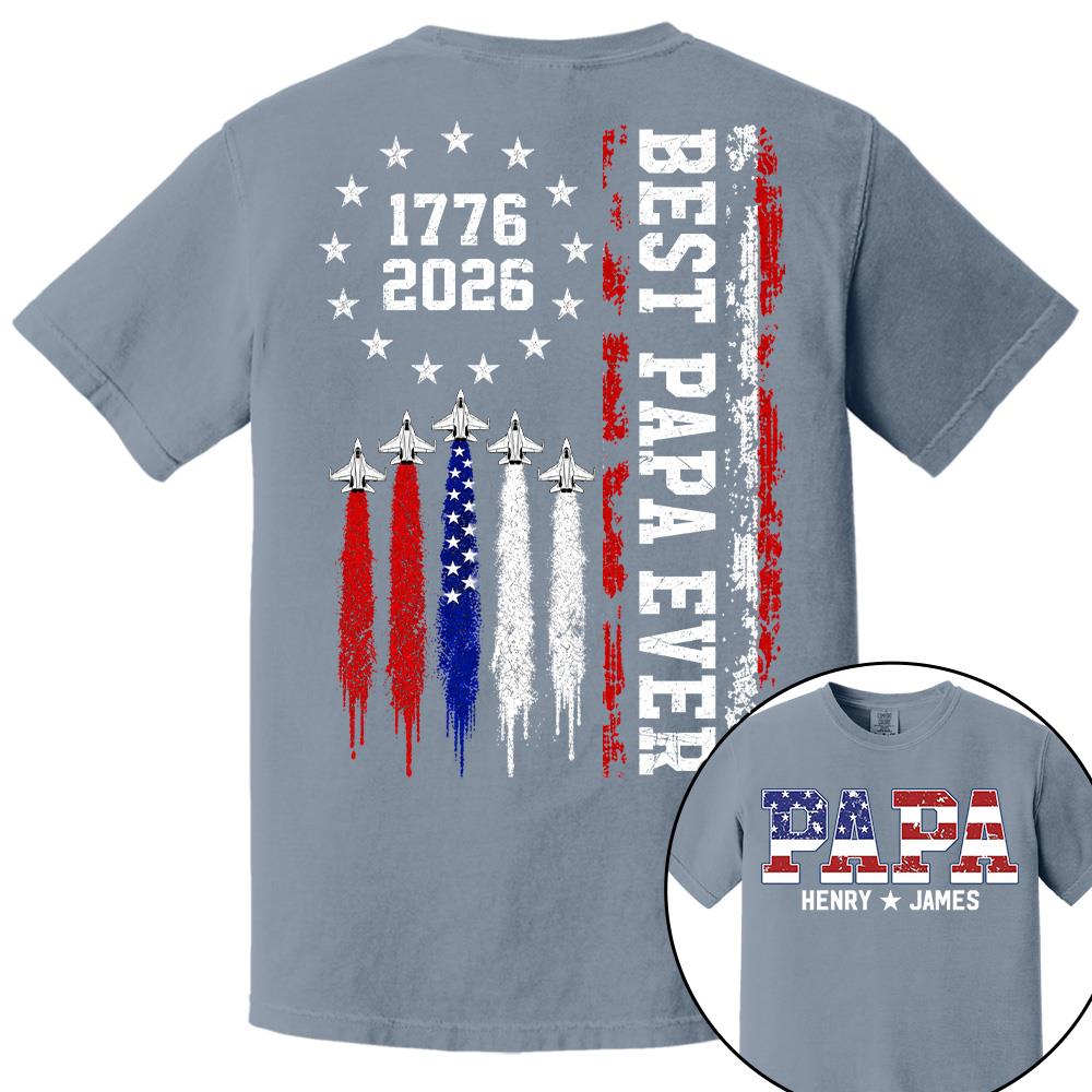 Custom Papa 250 Years American Flag Anniversary, Gift For Dad Grandpa L0411 Hv01