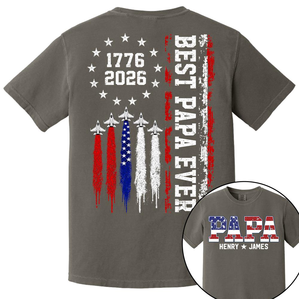 Custom Papa 250 Years American Flag Anniversary, Gift For Dad Grandpa L0411 Hv01