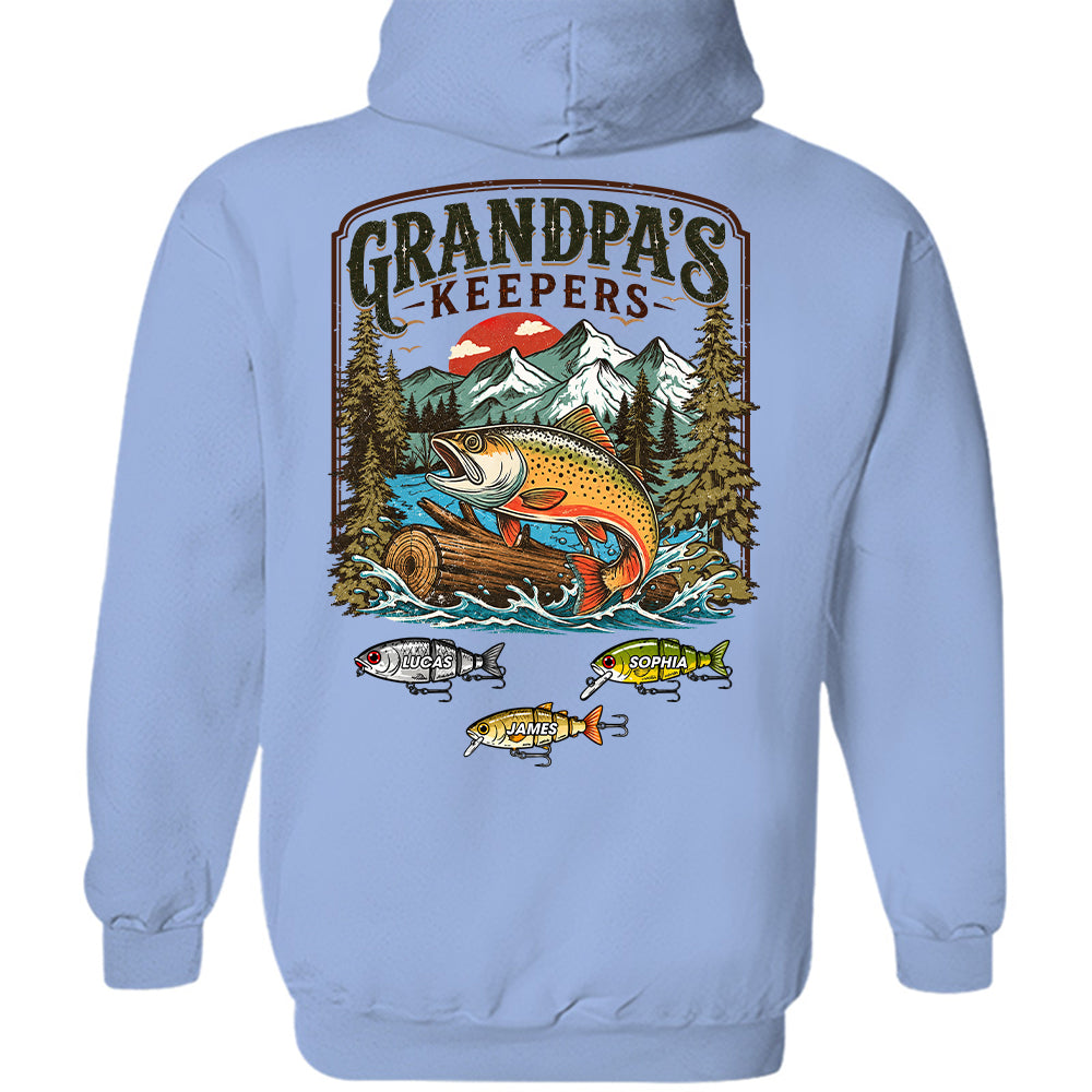 Grandpa’s Keepers T-Shirt – Personalized Fishing Grandpa Shirt T24