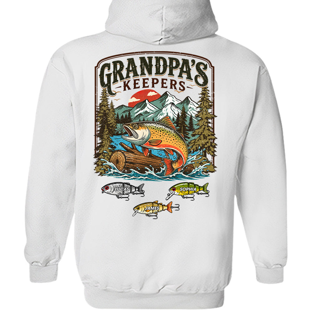 Grandpa’s Keepers T-Shirt – Personalized Fishing Grandpa Shirt T24