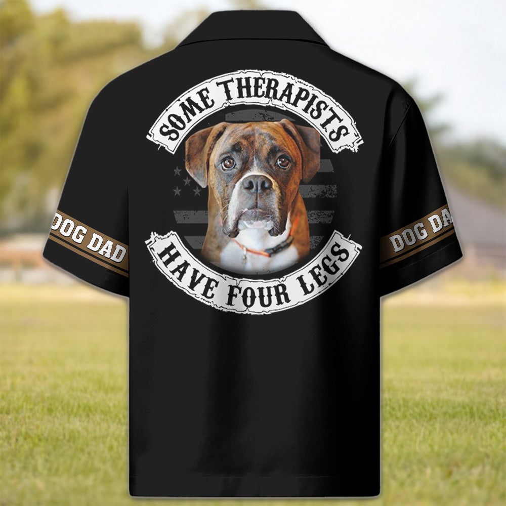 Some Therapists Have Four Legs, Personalized Shirt Custom Photo Gift For Dog Lovers T1807