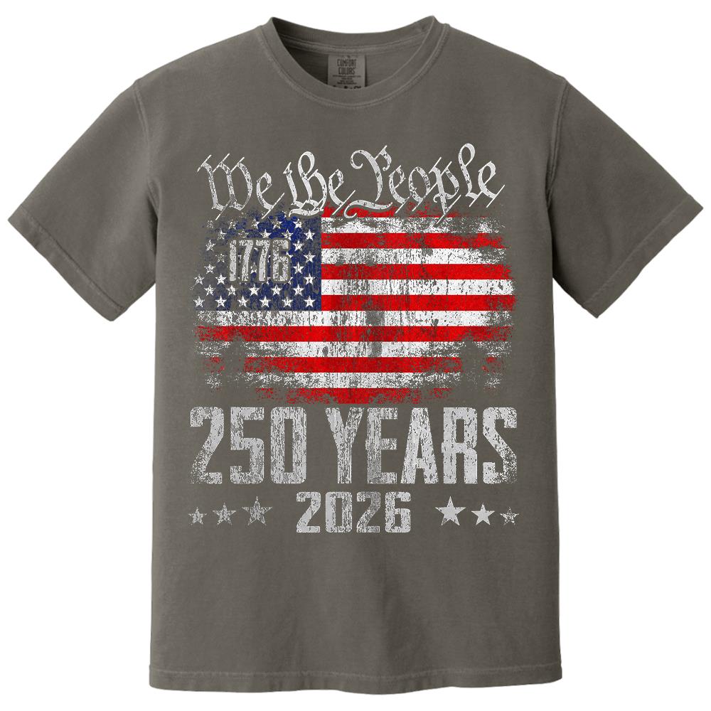 USA 250th Anniversary T-Shirt, America 250 Years 1776-2026 Fourth of July Tee Hv01