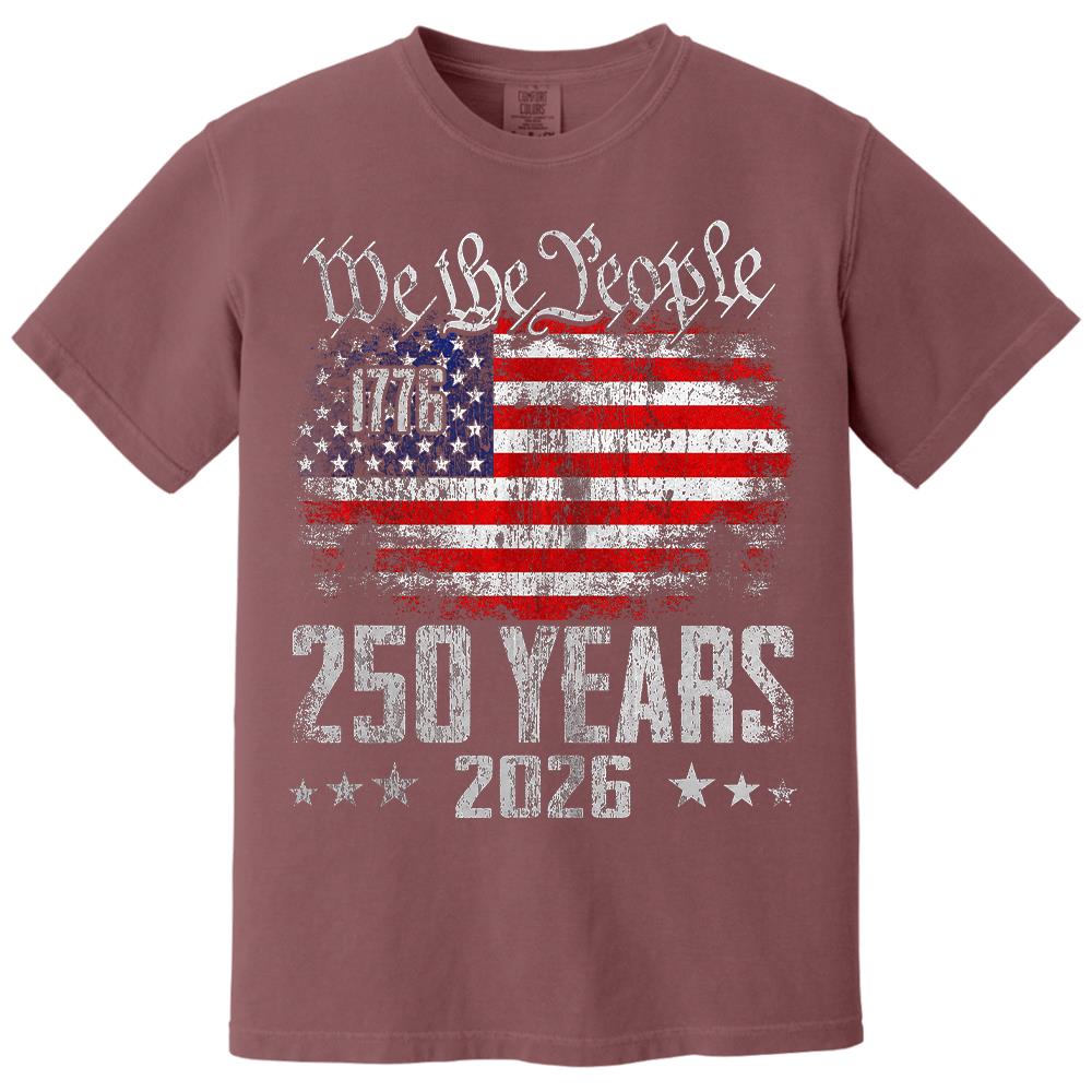 USA 250th Anniversary T-Shirt, America 250 Years 1776-2026 Fourth of July Tee Hv01