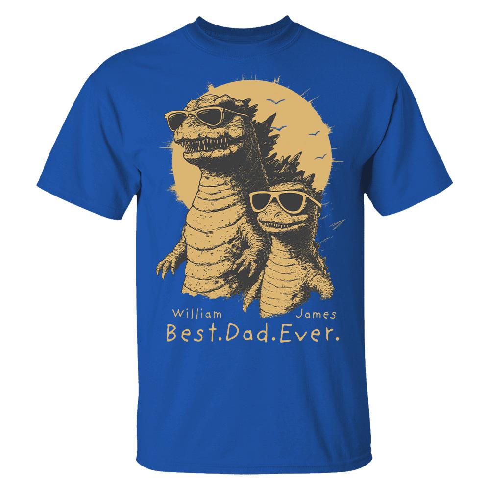 Personalized Best Dad Ever Dadzilla T-Shirt Father Day Gifts for Dad Funny Papa Tshirt Cool Daddy Dinosaur Tee Hv01