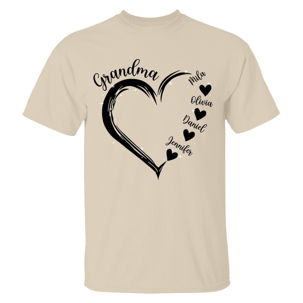 Grandma and Grandkids Hearts, Best Gift Birthday, New Mom Gift Shirt