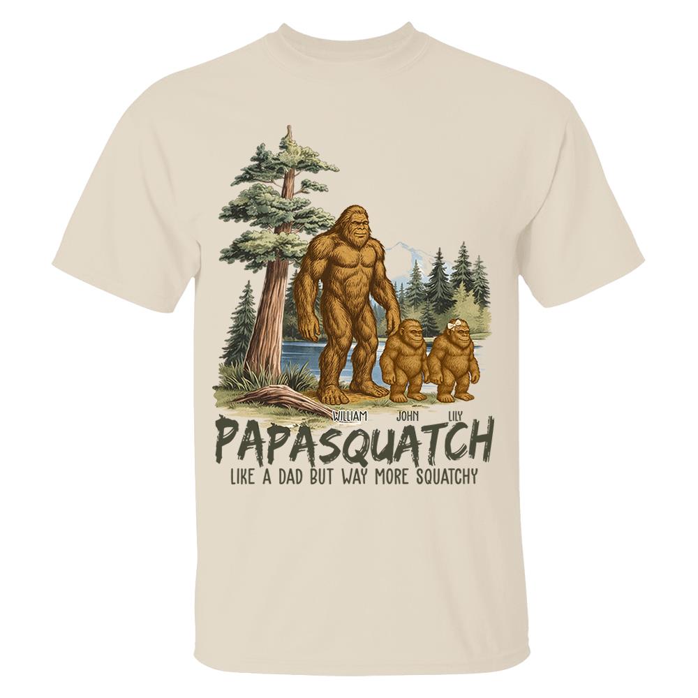 Custom Papasquatch, Like A Grandpa, Just Way More Squatchy Vintage Shirt Nh00