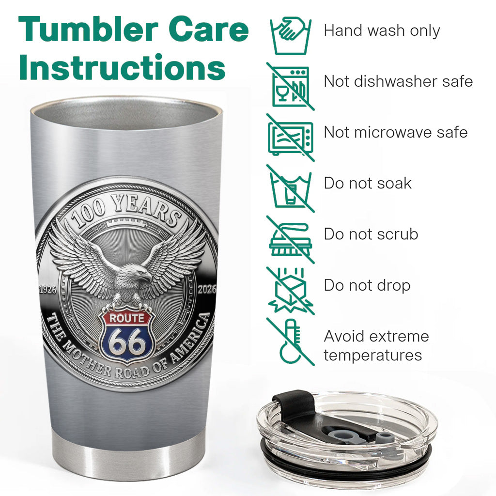Celebrate 100 Years of Road Route 66 Tumbler - Custom Pickup Truck's Photo Tumbler A2110