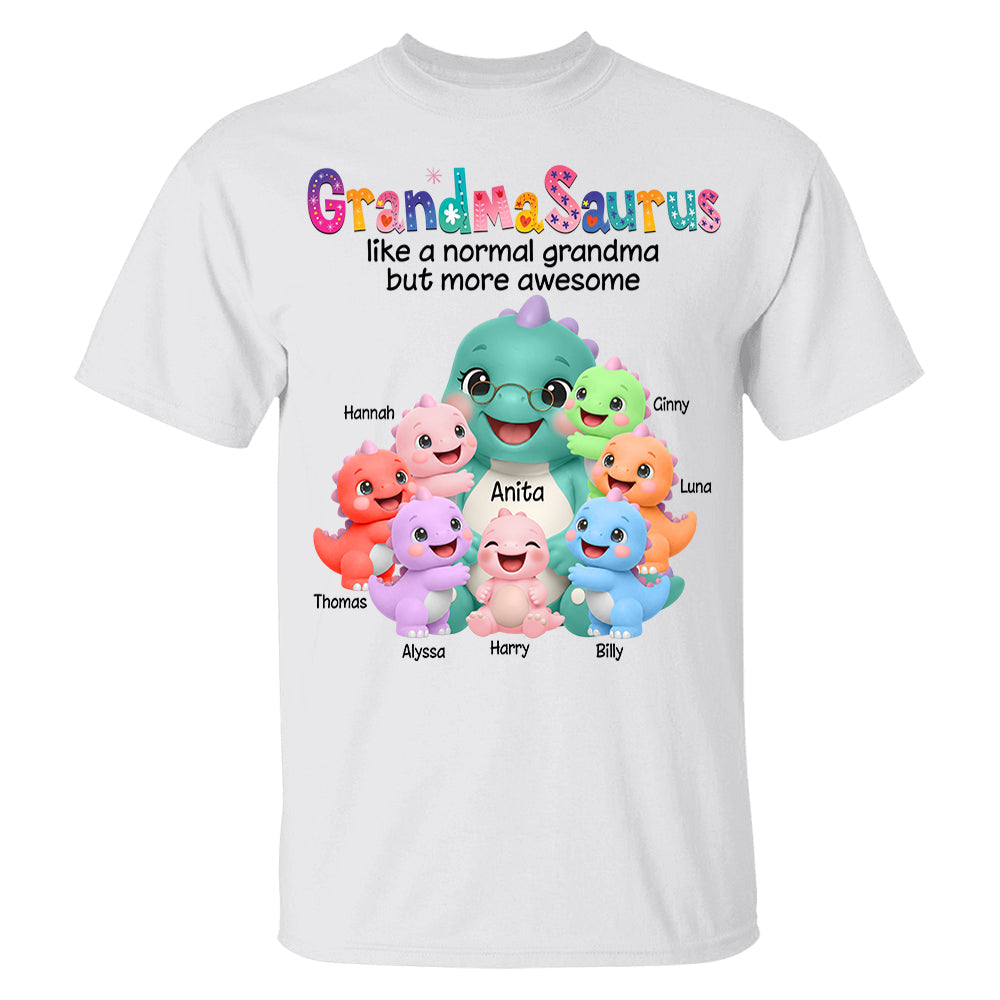 Grandmasaurus Like A Normal Grandma But More Awesome, Grandmasaurus And Grandkids, Custom Shirt Gift For Grandma, Gift for Grandma Tshirt Sweatshirt MI209 Li29