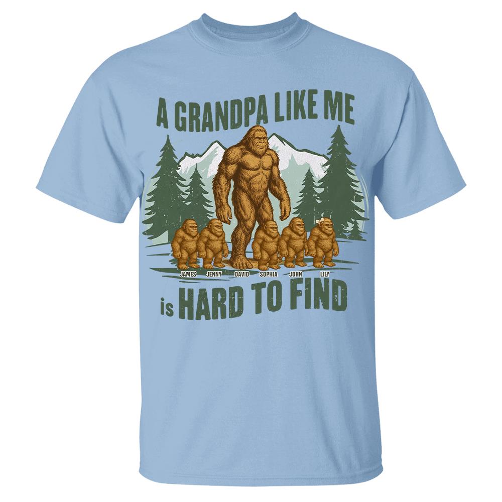 Retro Funny Bigfoot Dad Shirt, Funny A Dad Like Me Is Hard To Find T-Shirt, Popular Fathers Day Shirt, Fathers Day Gift, Cool Dad Gift Hv01