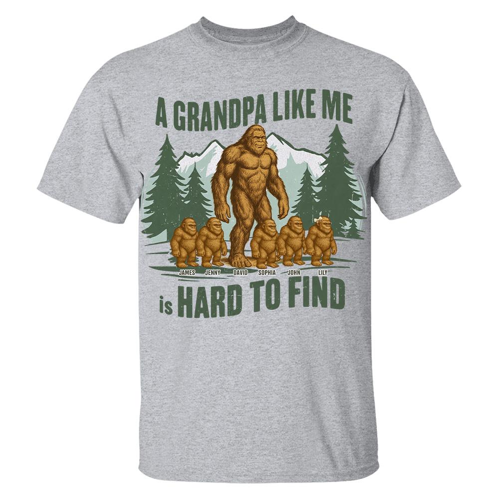 Retro Funny Bigfoot Dad Shirt, Funny A Dad Like Me Is Hard To Find T-Shirt, Popular Fathers Day Shirt, Fathers Day Gift, Cool Dad Gift Hv01