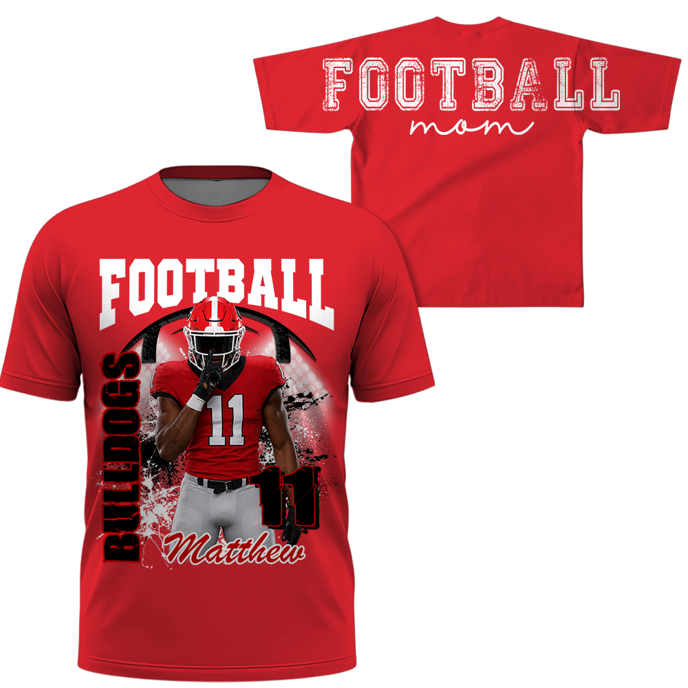 Custom Football Mom Sweatshirt,   Game Day Football Mom, Sports Mom Gift L0411 Hv01