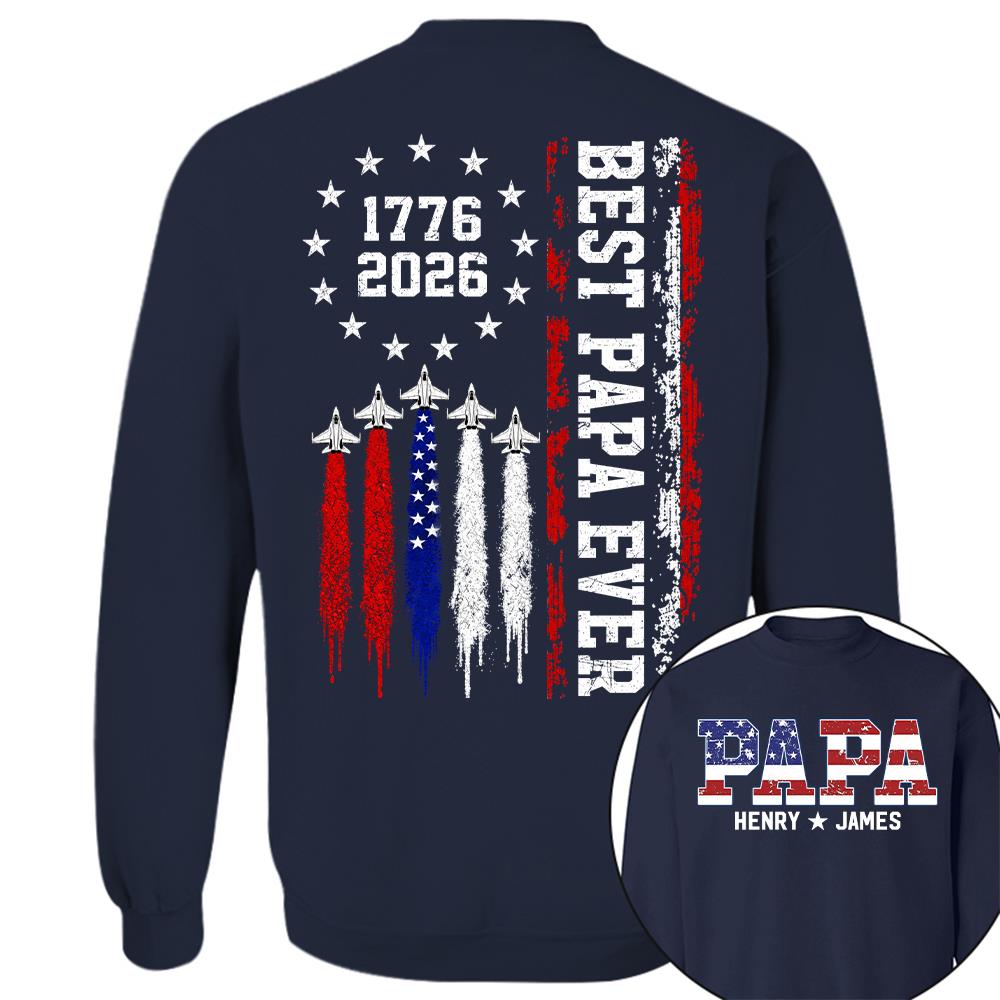 Custom Papa 250 Years American Flag Anniversary, Gift For Dad Grandpa L0411 Hv01