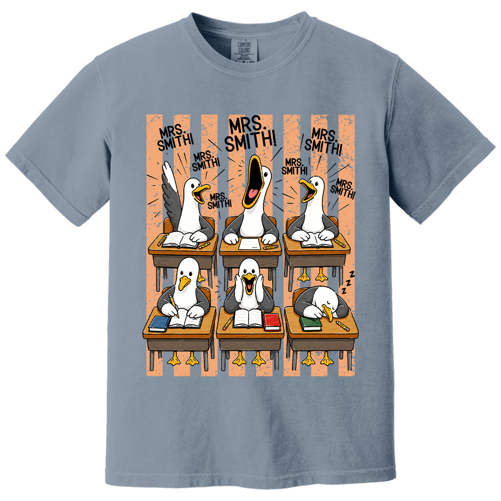 Mrs. Teacher My Class of Seagulls T-shirt For Teachers T24
