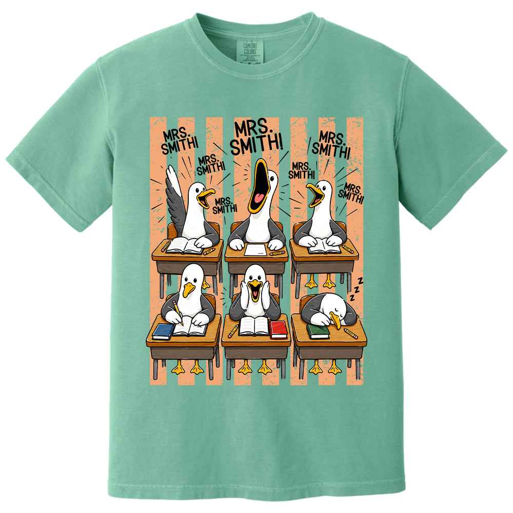 Mrs. Teacher My Class of Seagulls T-shirt For Teachers T24