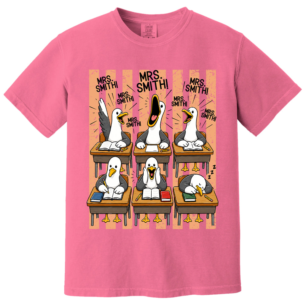 Mrs. Teacher My Class of Seagulls T-shirt For Teachers T24
