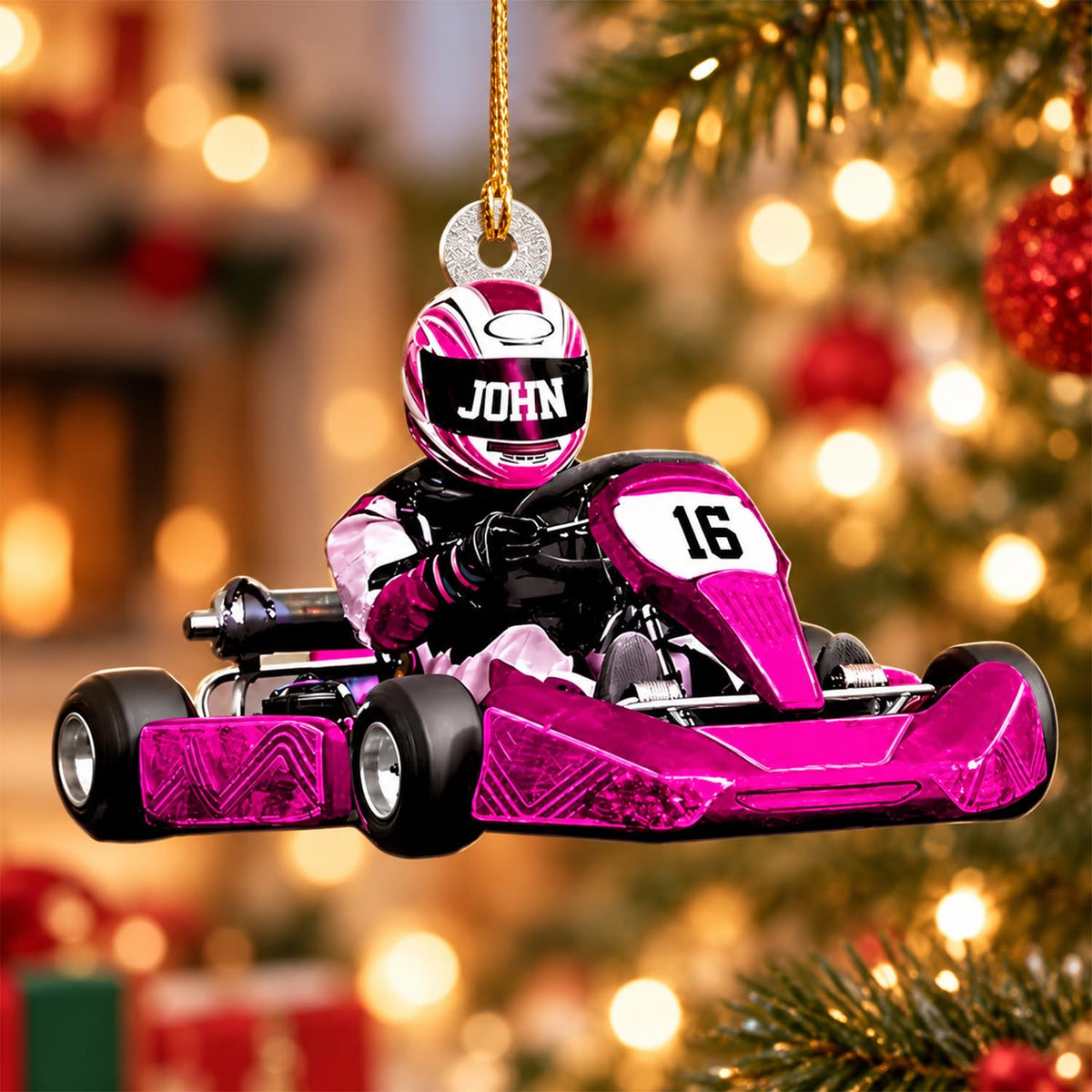 Personalized Race Car Christmas Ornament, Race Car Ornament, Gift For Race Car Lovers