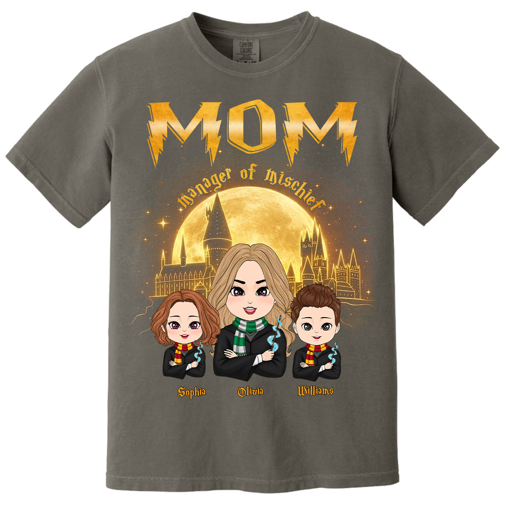 Mom Manager Of Mischief Customized Shirt, Gift For Mom, Mother's Day  L0411