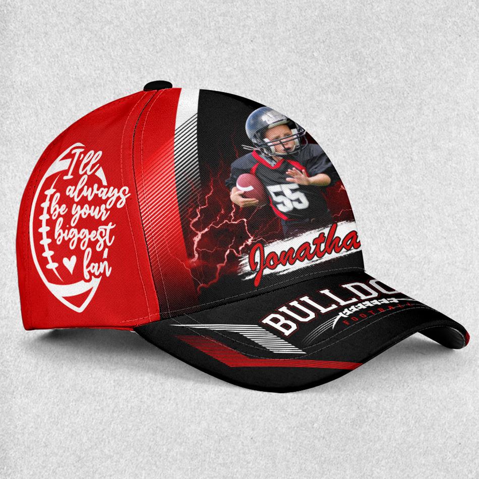 Custom Team Name Football Cap Gift For Football Family Personalized Photo Football Cap H2511