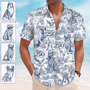 Personalized 250 Years Of Freedom Dog Shirt, America 250th Anniversary Toile De Jouy Style Hawaiian Shirt T1807 Li29