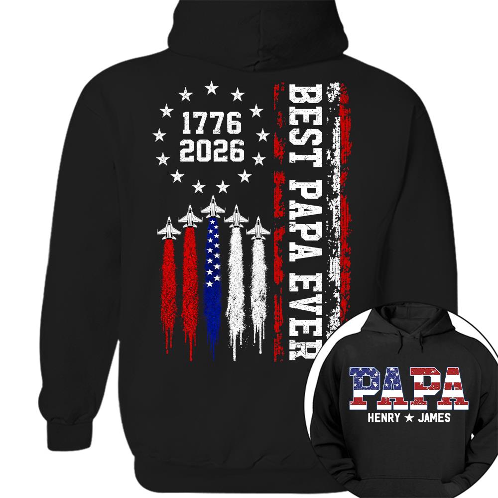 Custom Papa 250 Years American Flag Anniversary, Gift For Dad Grandpa L0411 Hv01