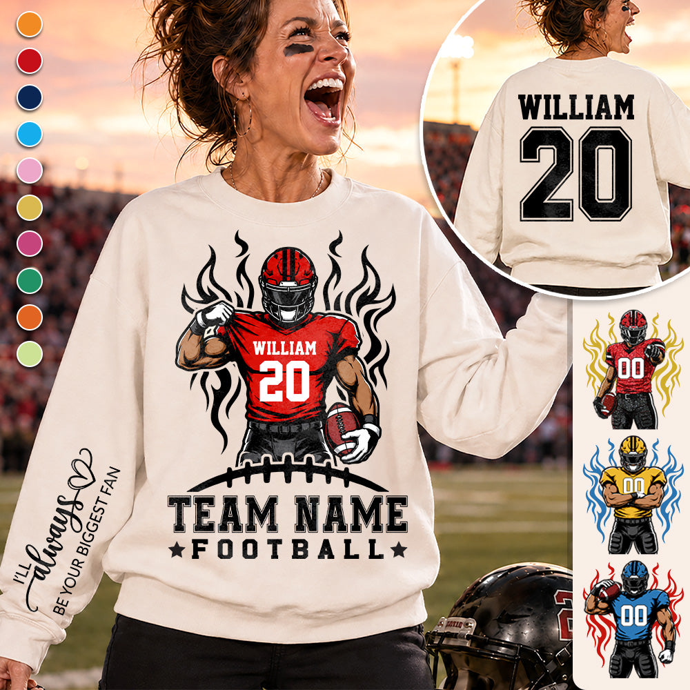 Personalized American Football Team Shirt - I'll Always Be Your Biggest Fan - Custom Shirt For Football Family T1807 Hv01