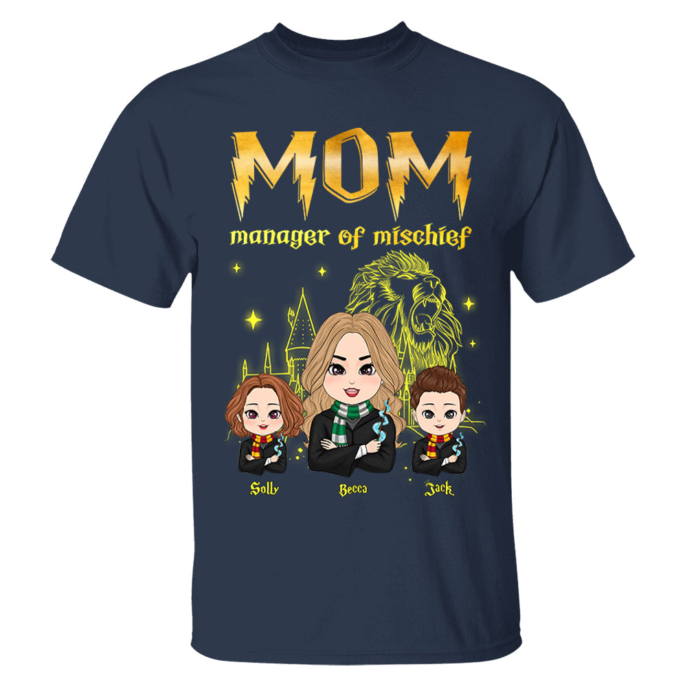 Mom Manager Of Mischief Customized Shirt, Gift For Mother's Day L0411