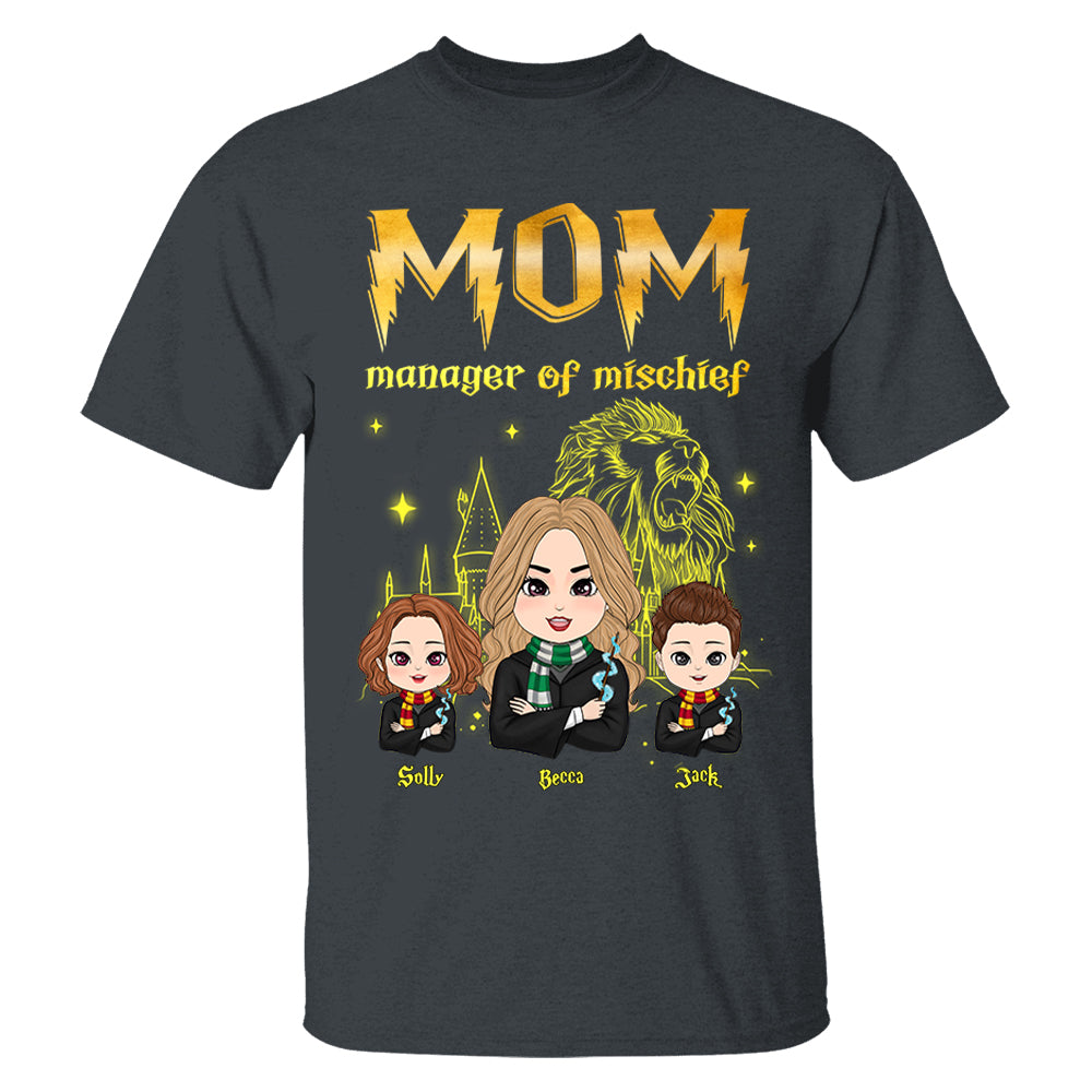 Mom Manager Of Mischief Customized Shirt, Gift For Mother's Day L0411