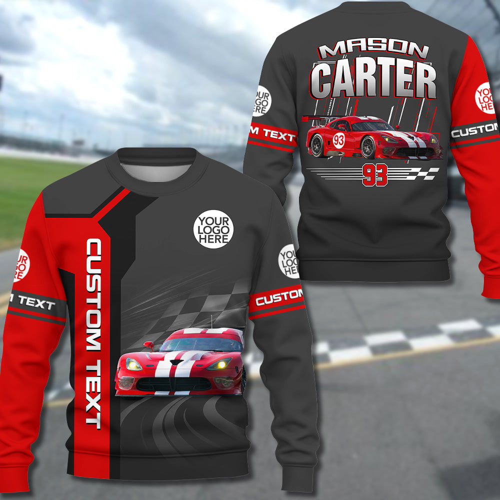 Custom Photo Racing Car Shirt - Personalized Name Car Shirt For Racing Fans A2110 Pt99