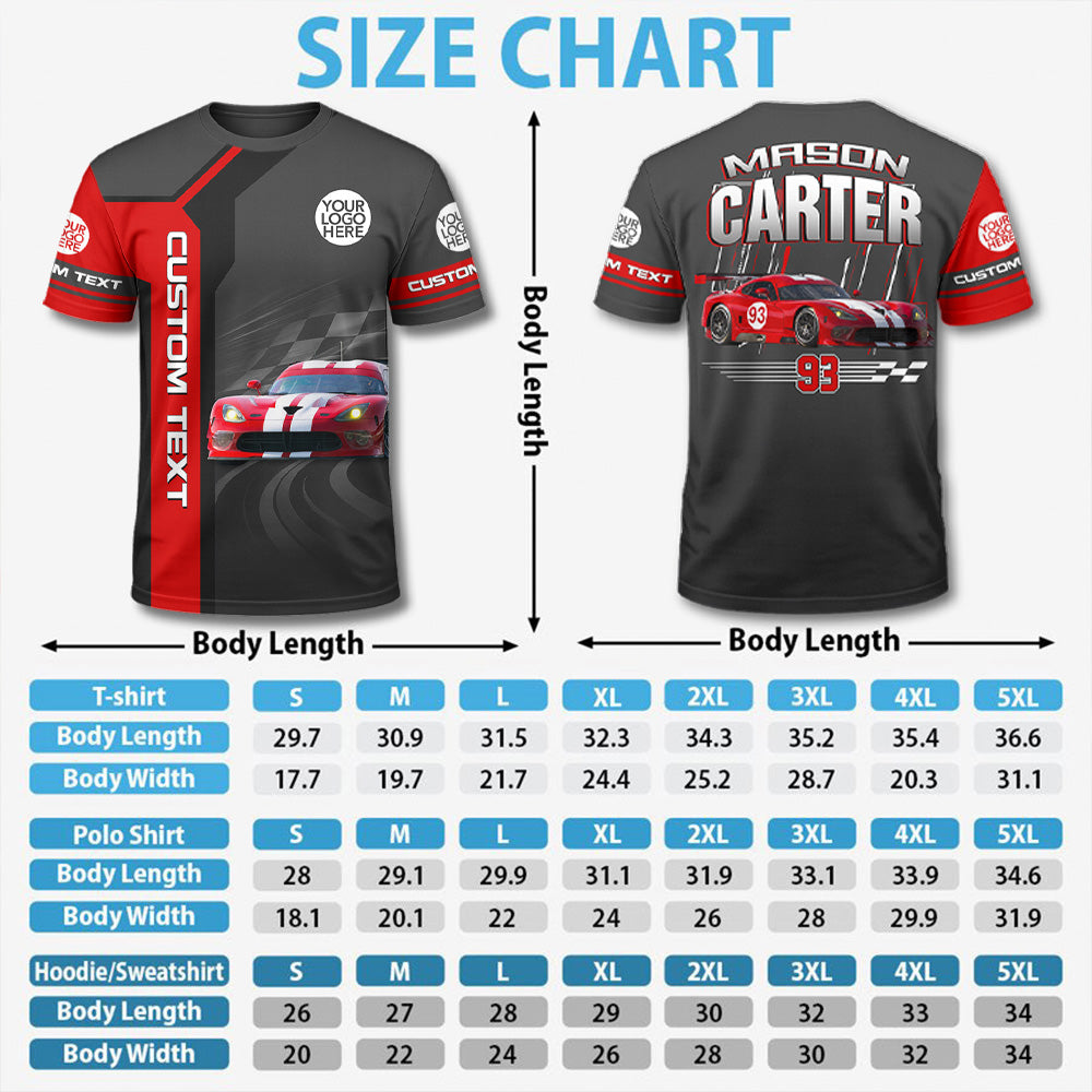 Custom Photo Racing Car Shirt - Personalized Name Car Shirt For Racing Fans A2110 Pt99