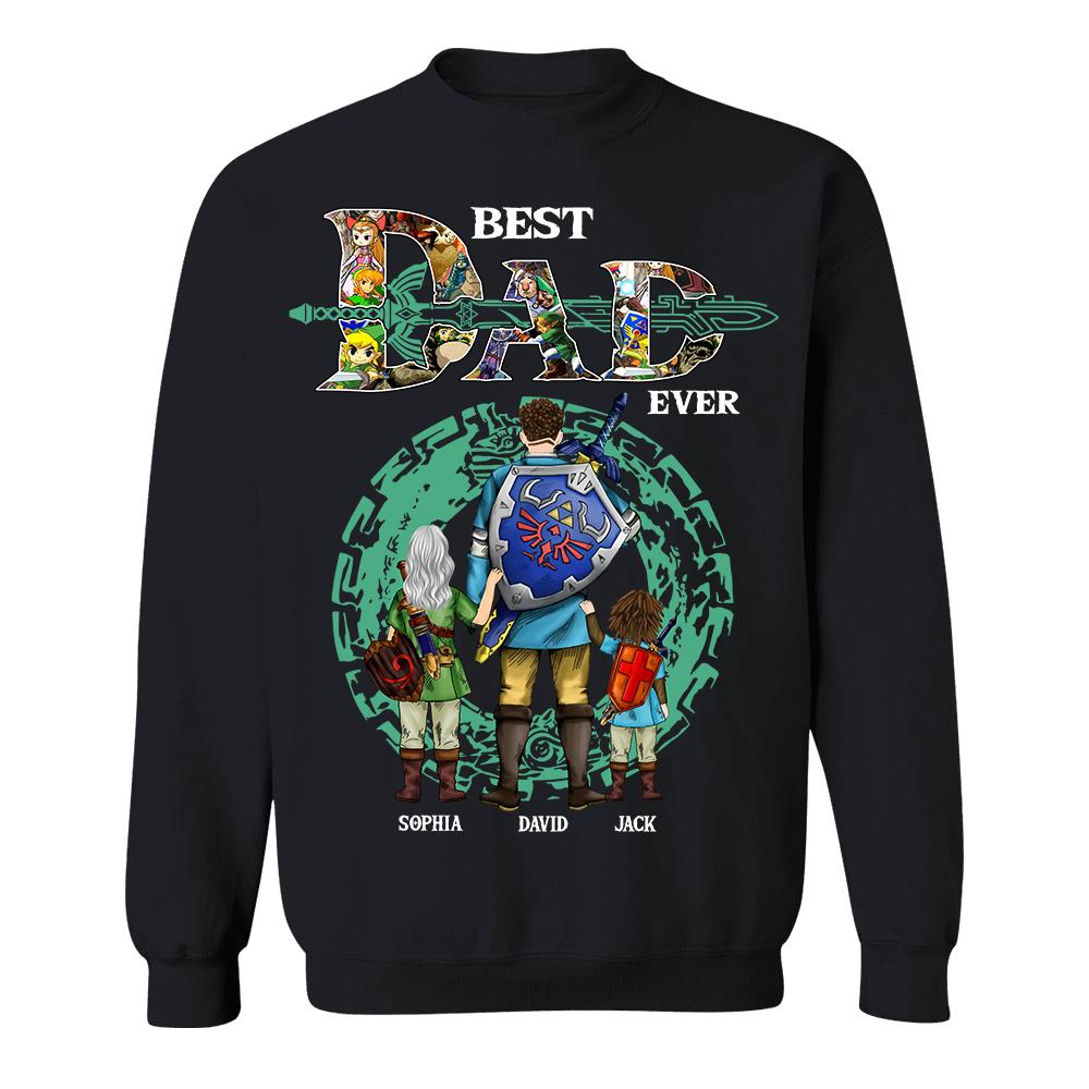 Best Dad Ever, Personalized The Legend Of Dad Shirt With Kids Name Custom, Gift For Dad, Gift For Grandpa, Best Gift For Father's Day MI209 Hv01