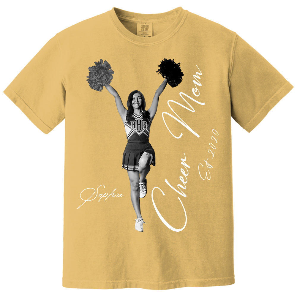 Cheer Mom -I'll Always Be Your Biggest Fan - Washed Tee Retro Bootleg Shirt For Cheerleading Vr2 Na02 Li29