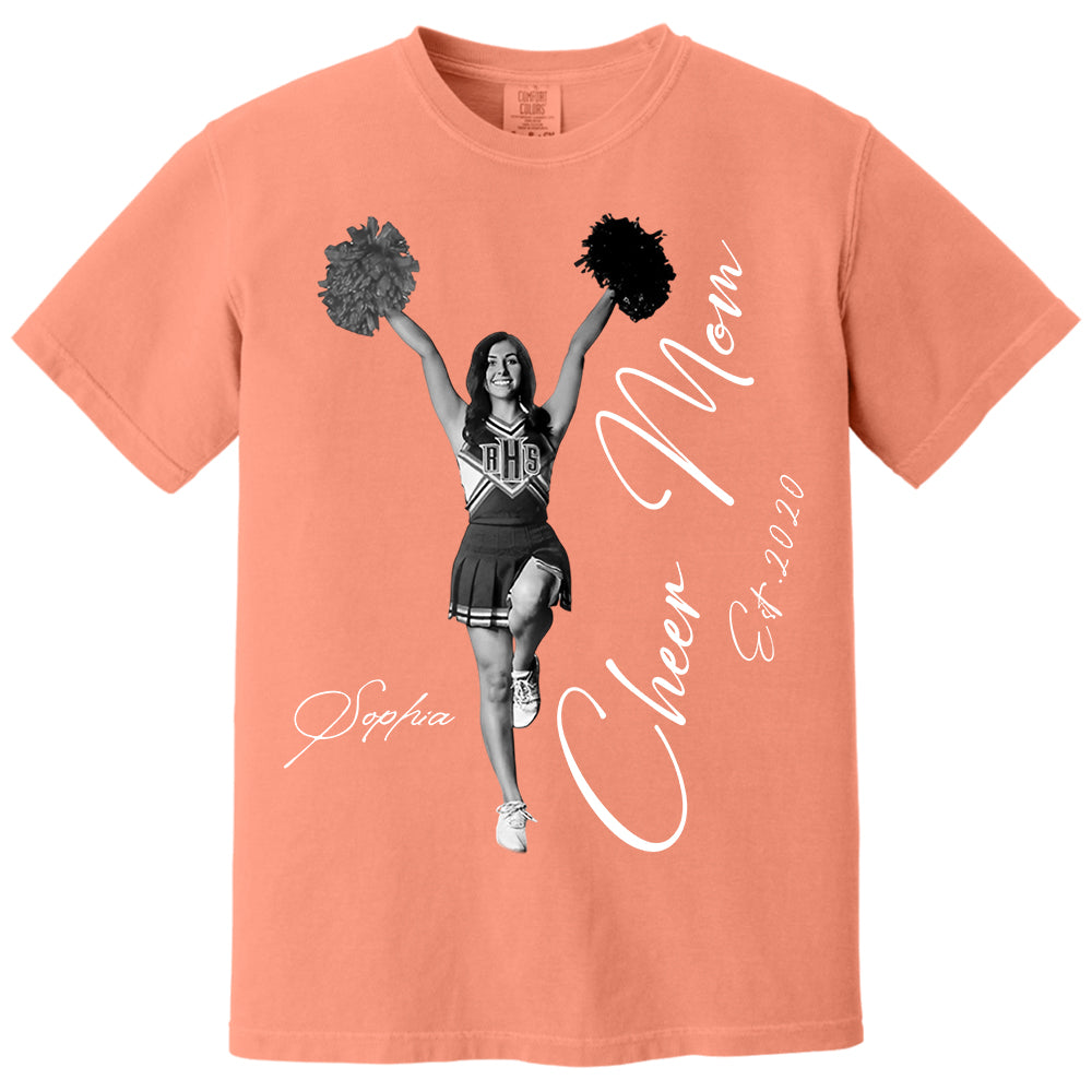 Cheer Mom -I'll Always Be Your Biggest Fan - Washed Tee Retro Bootleg Shirt For Cheerleading Vr2 Na02 Li29