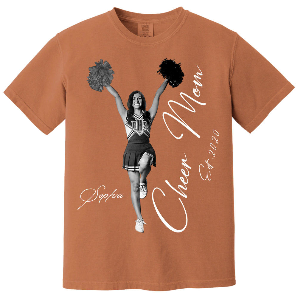 Cheer Mom -I'll Always Be Your Biggest Fan - Washed Tee Retro Bootleg Shirt For Cheerleading Vr2 Na02 Li29