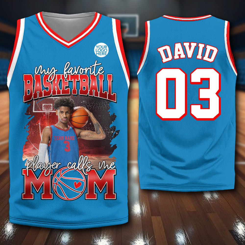 My Favorite Football Player Calls Me Mom Personalized Football Jersey Gift Football Mom Football Dad Game Day Na02