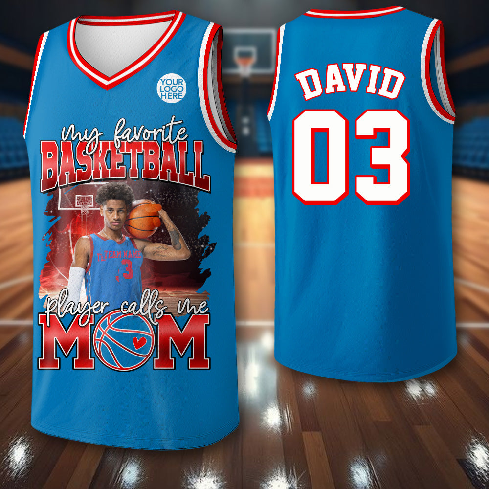 My Favorite Football Player Calls Me Mom Personalized Football Jersey Gift Football Mom Football Dad Game Day Na02